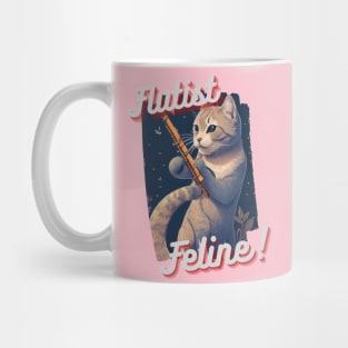 Flutist Cat: "Flutist Feline" Mug